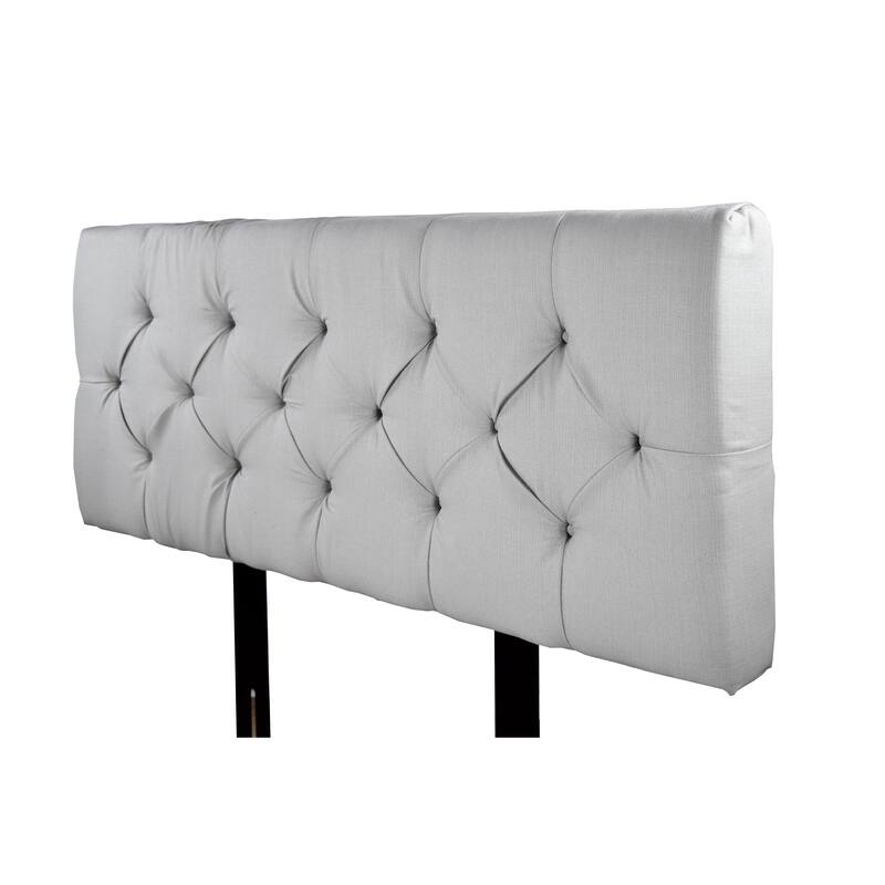 MJL Furniture Sachi Silver Diamond Tufted Upholstered Headboard