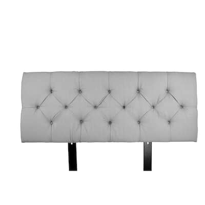 MJL Furniture Sachi Silver Diamond Tufted Upholstered Headboard