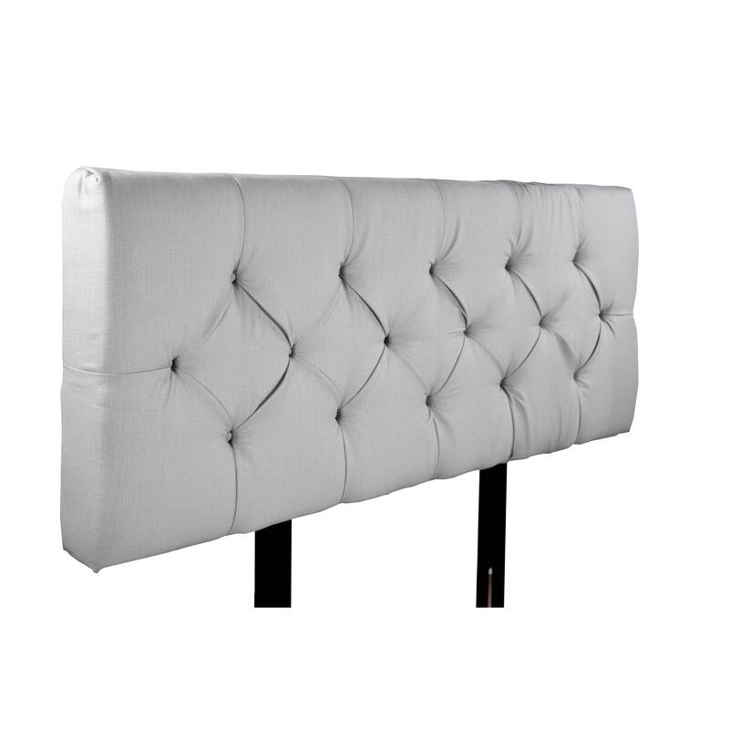 MJL Furniture Sachi Silver Diamond Tufted Upholstered Headboard