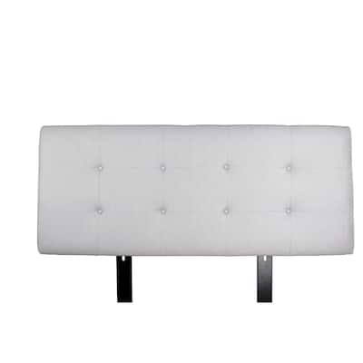 MJL Furniture Ali Button Tufted Silver Grey Upholstered Headboard
