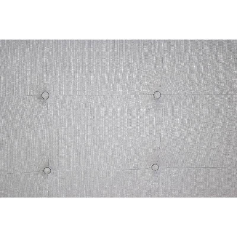 MJL Furniture Ali Button Tufted Silver Grey Upholstered Headboard