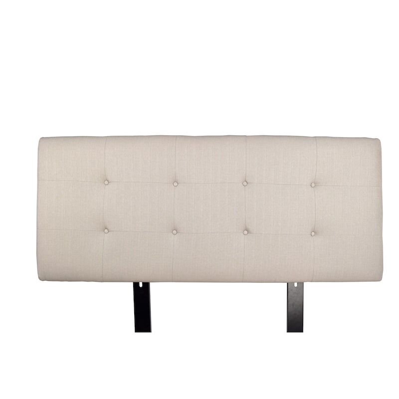 MJL Furniture Ali Button Tufted Khaki Upholstered Headboard - California King