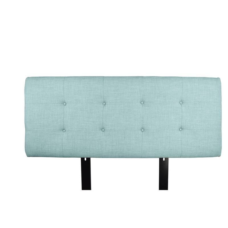 MJL Furniture Ali Button Tufted Sea Mist Upholstered Headboard