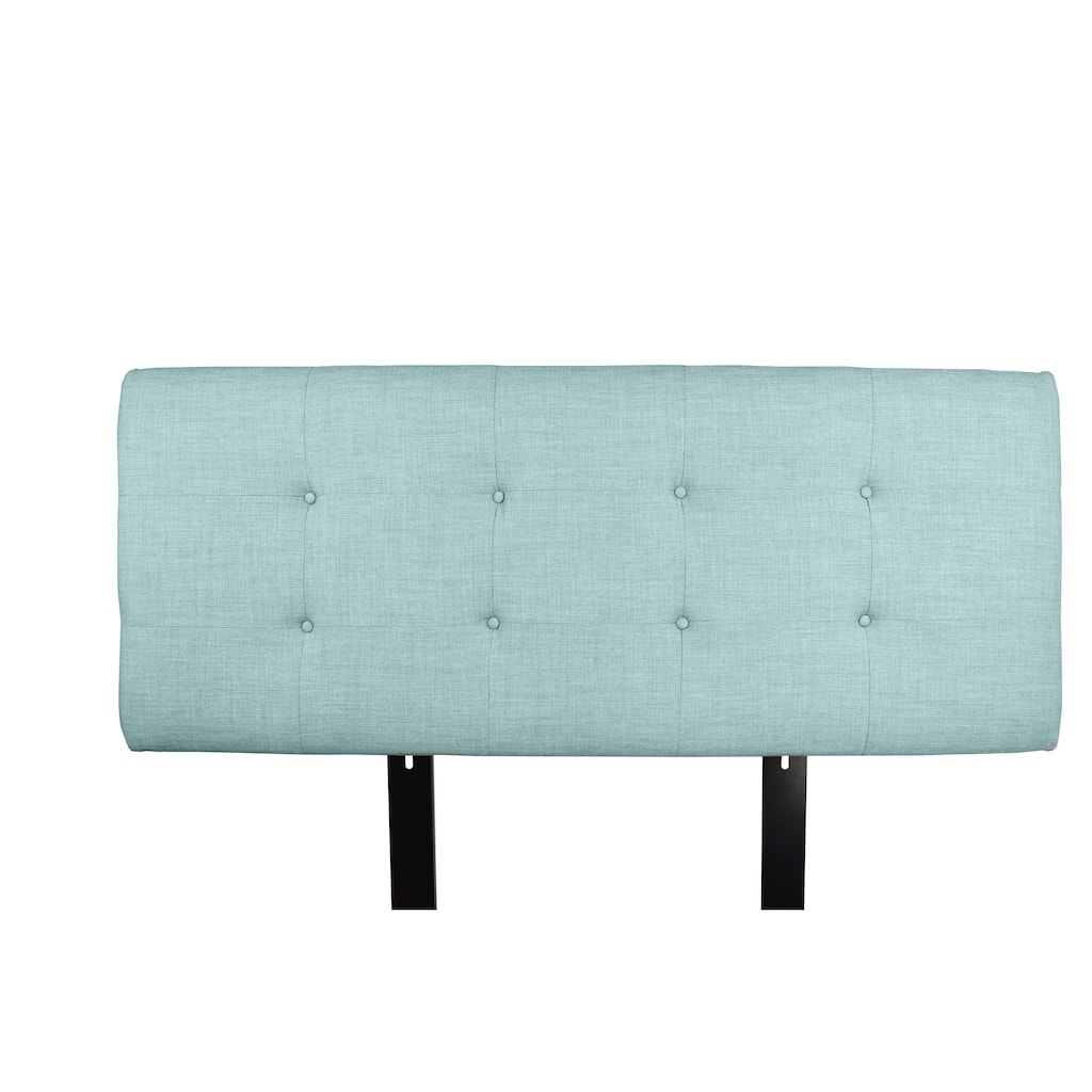 MJL Furniture Ali Button Tufted Sea Mist Upholstered Headboard