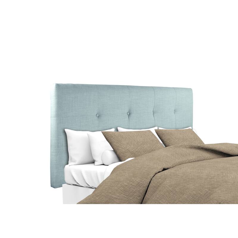 MJL Furniture Ali Button Tufted Sea Mist Upholstered Headboard