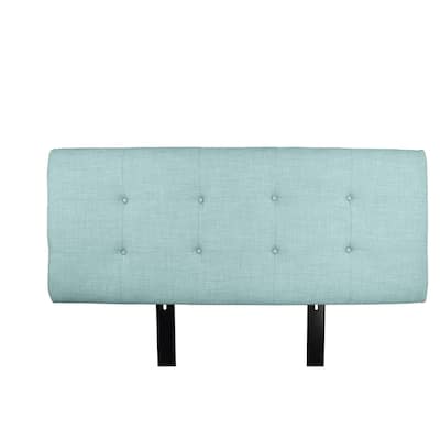 MJL Furniture Ali Button Tufted Sea Mist Upholstered Headboard