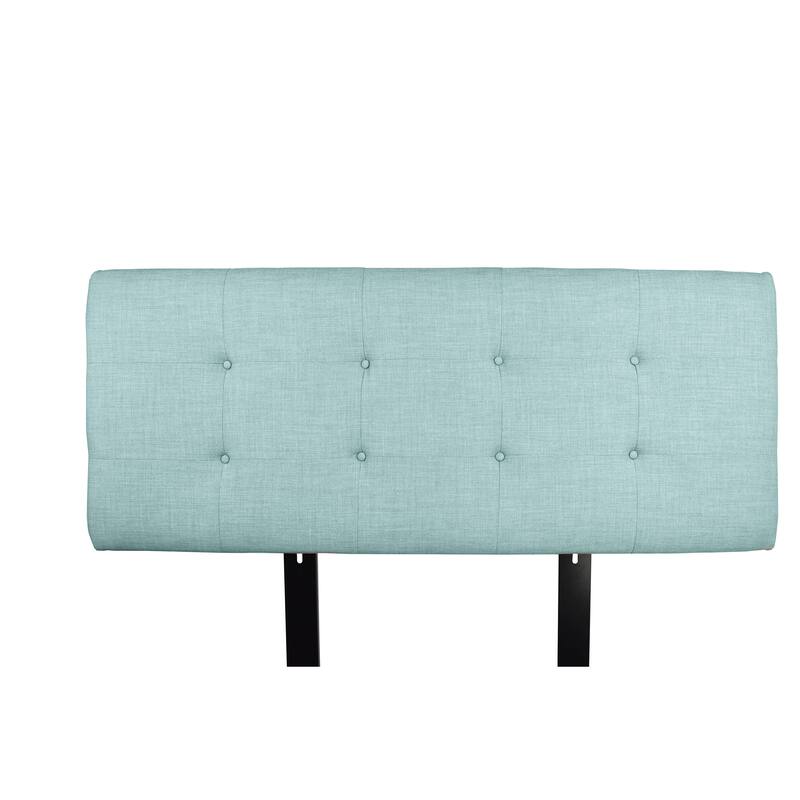 MJL Furniture Ali Button Tufted Sea Mist Upholstered Headboard
