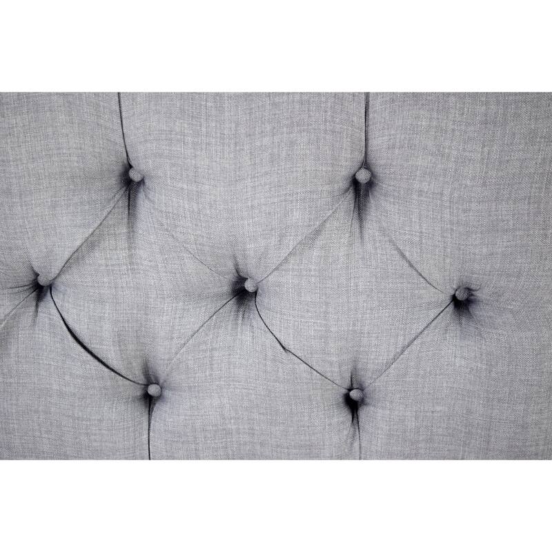 MJL Furniture Jackie Dark Grey Diamond Tufted Upholstered Headboard