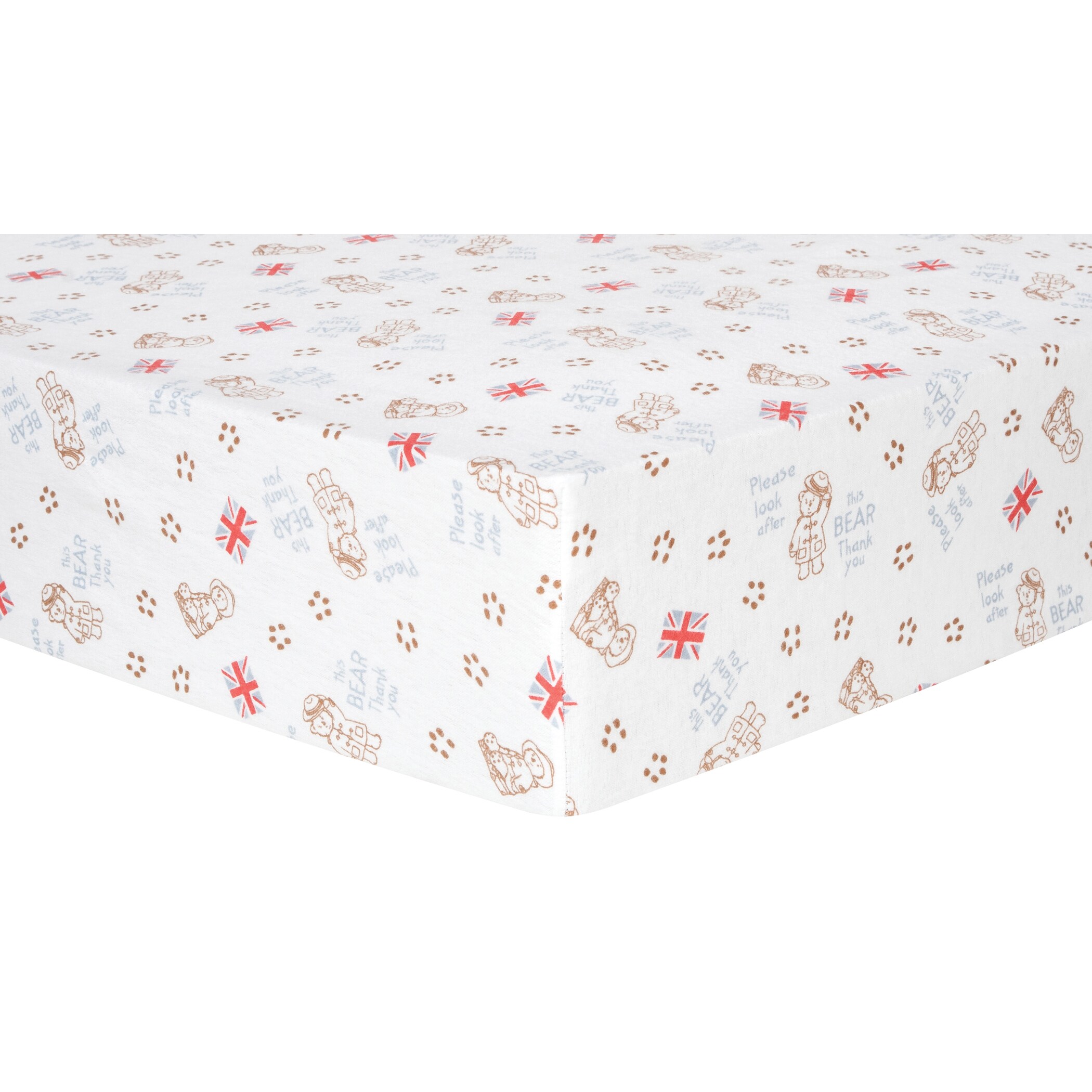 Shop Trend Lab Paddington Bear Deluxe Flannel Fitted Crib Sheet