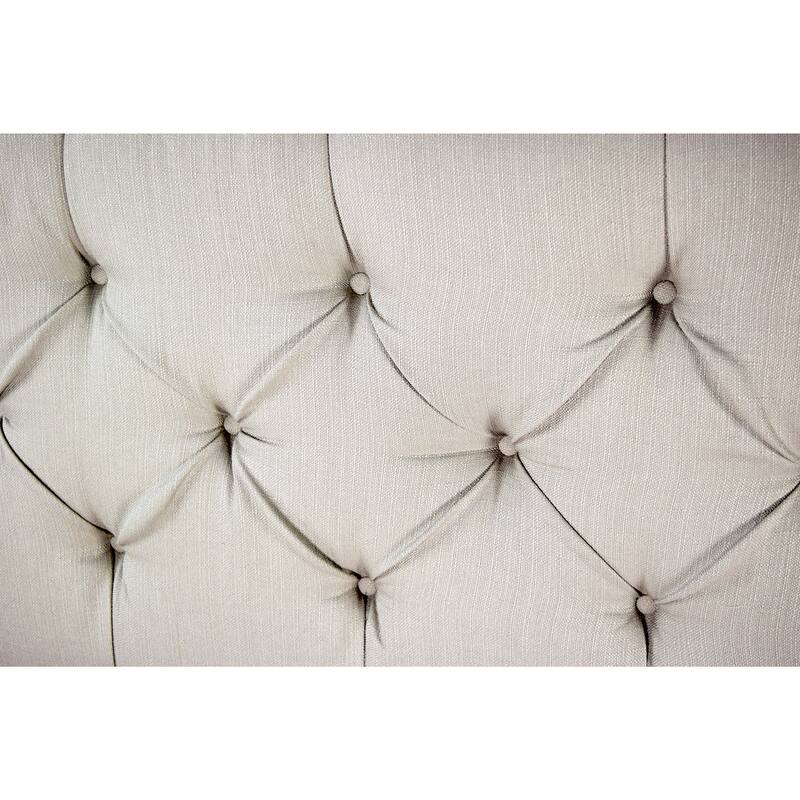 MJL Furniture Jackie Beige Diamond Tufted Upholstered Headboard