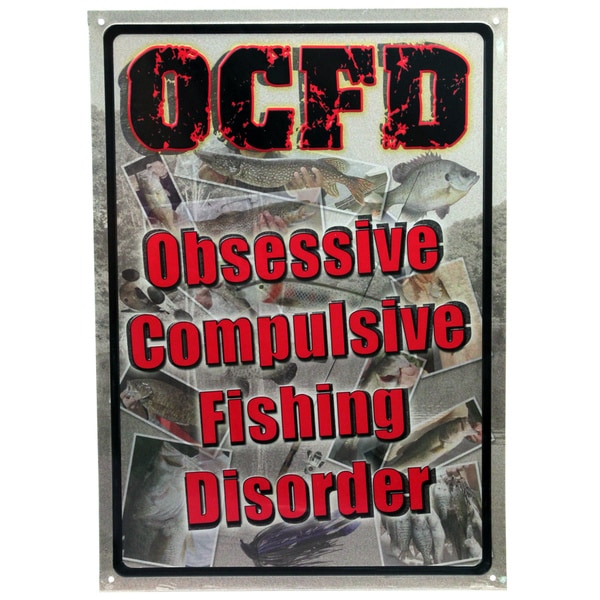 Rivers Edge Products 12-inch x 17-inch Tin Sign Obsessive Compulsive