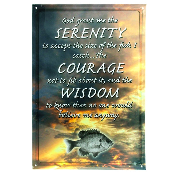 Rivers Edge Products 12-inch x 17-inch Tin Sign Serenity Courage Wisdom