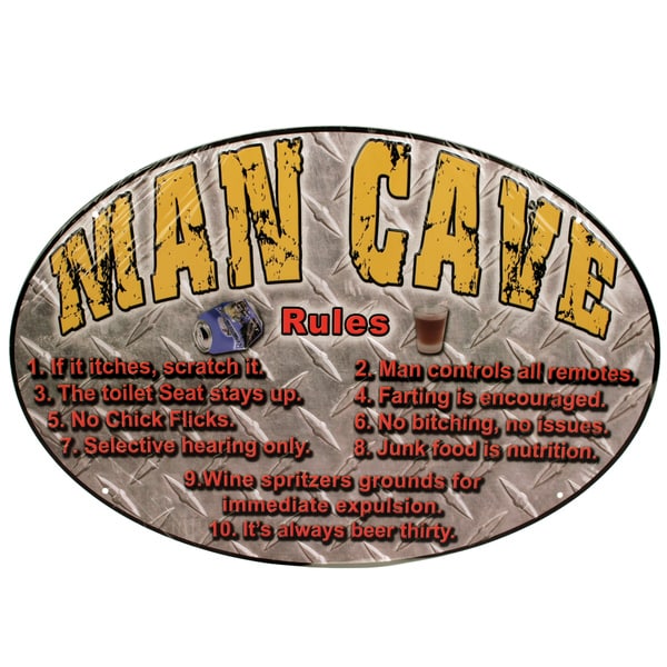 Rivers Edge Products 12-inch x 17-inch Tin Sign Man Cave