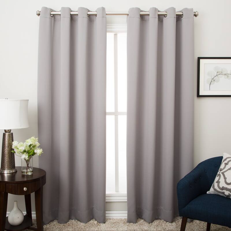 Ultimate Black Out Grommet Panel Pair - Grey - 63 Inches
