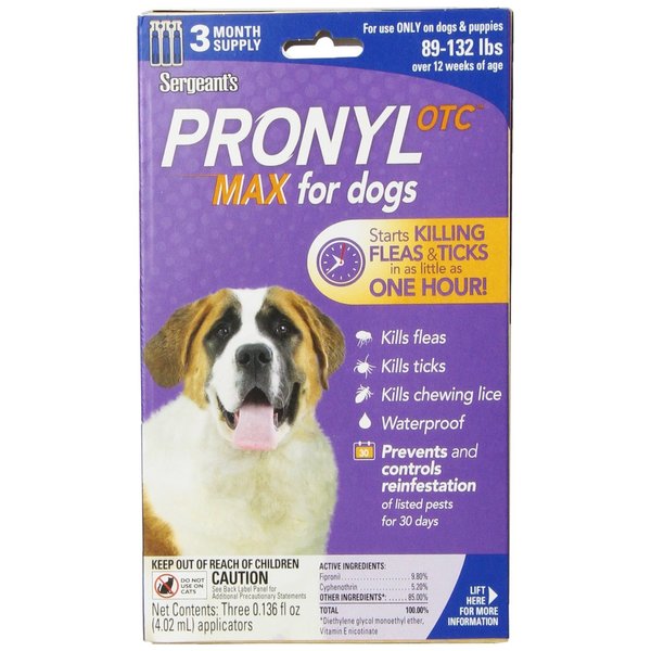 Sergeant's Pronyl OTC Max Dog Flea and Tick Squeeze-On Formula ...