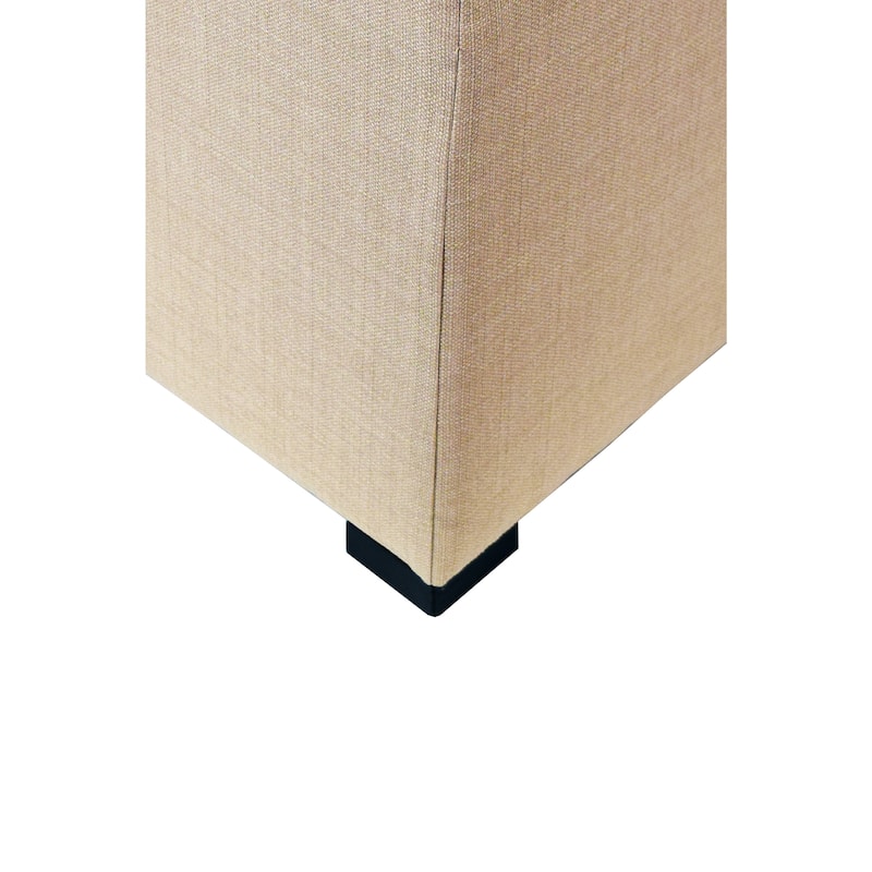MJL Furniture Solid 4 Button Tufted Square Ottoman