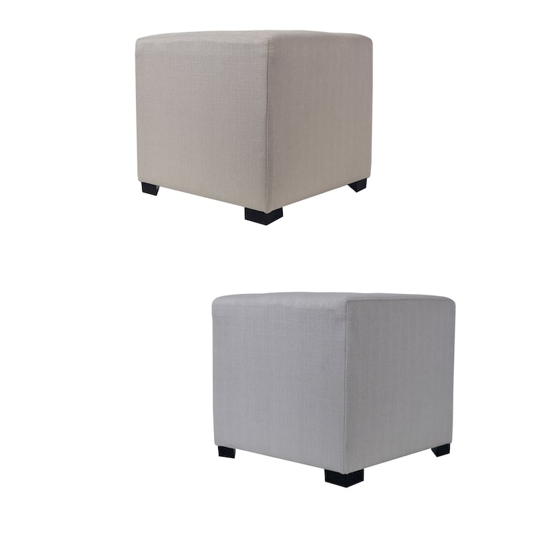 MJL Furniture Sachi 4 Button Tufted Square Ottoman