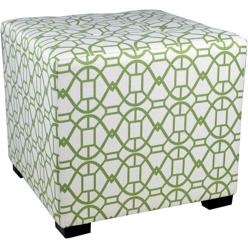 MJL Furniture Noah 4 Button Tufted Square Ottoman