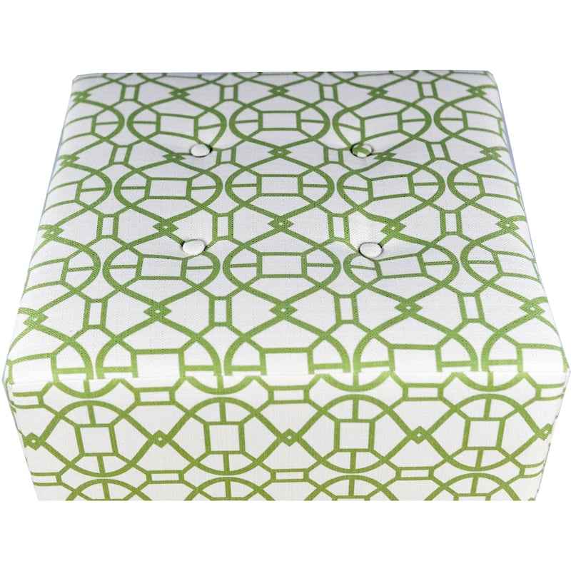 MJL Furniture Noah 4 Button Tufted Square Ottoman