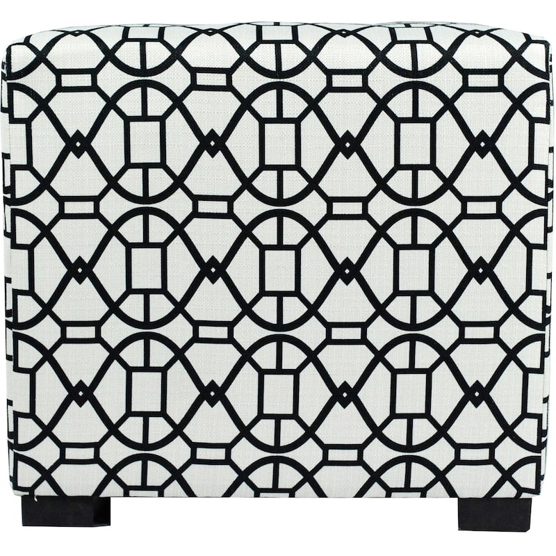 MJL Furniture Noah 4 Button Tufted Square Ottoman