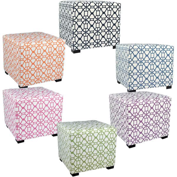 slide 2 of 20, MJL Furniture Noah 4 Button Tufted Square Ottoman