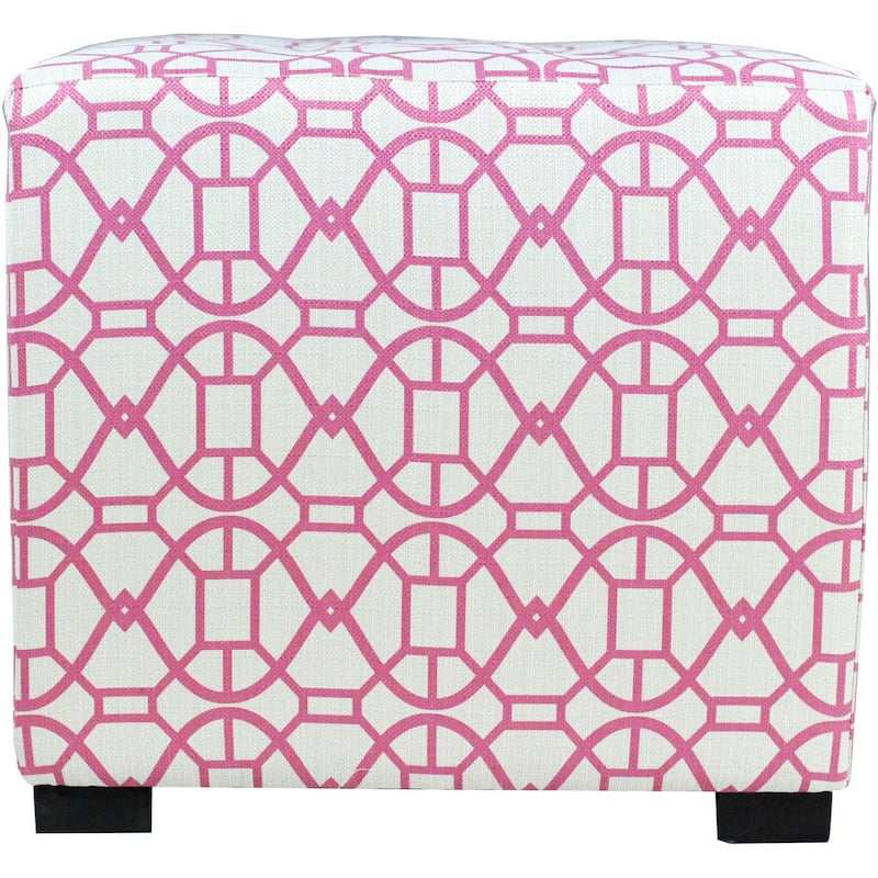 MJL Furniture Noah 4 Button Tufted Square Ottoman