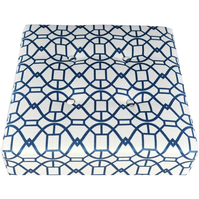 MJL Furniture Noah 4 Button Tufted Square Ottoman