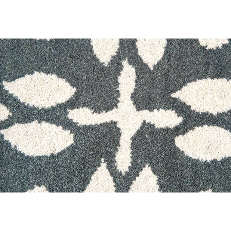 Alora Decor Casual Trellis Wool Grey Rug - 3' x 5'