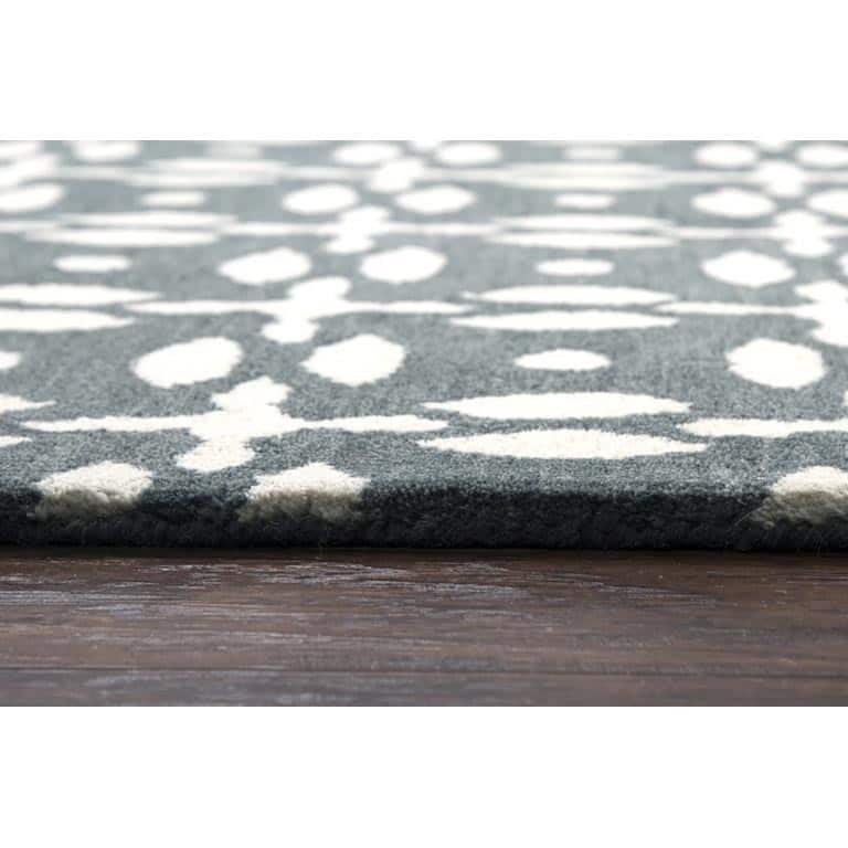 Alora Decor Casual Trellis Wool Grey Rug - 3' x 5'