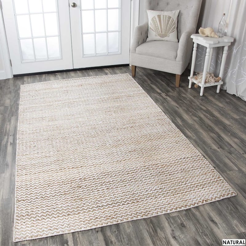 Harlem Collection Solid Chevron Rug