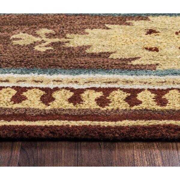 Alora Decor Ryder Rust, Tan, Ivory, and Grey Hand-tufted Wool Rug