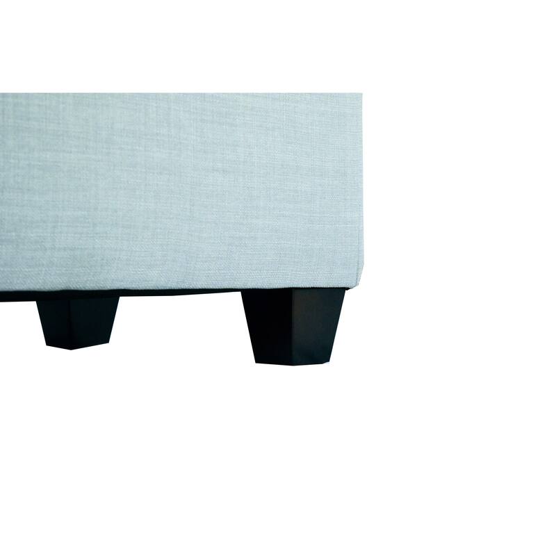 The Sole Secret Sea Mist Diamond Tufted Shoe Storage Bench