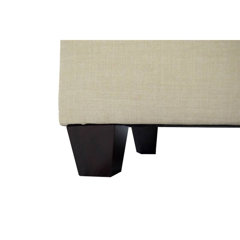 The Sole Secret Beige Diamond Tufted Shoe Storage Bench