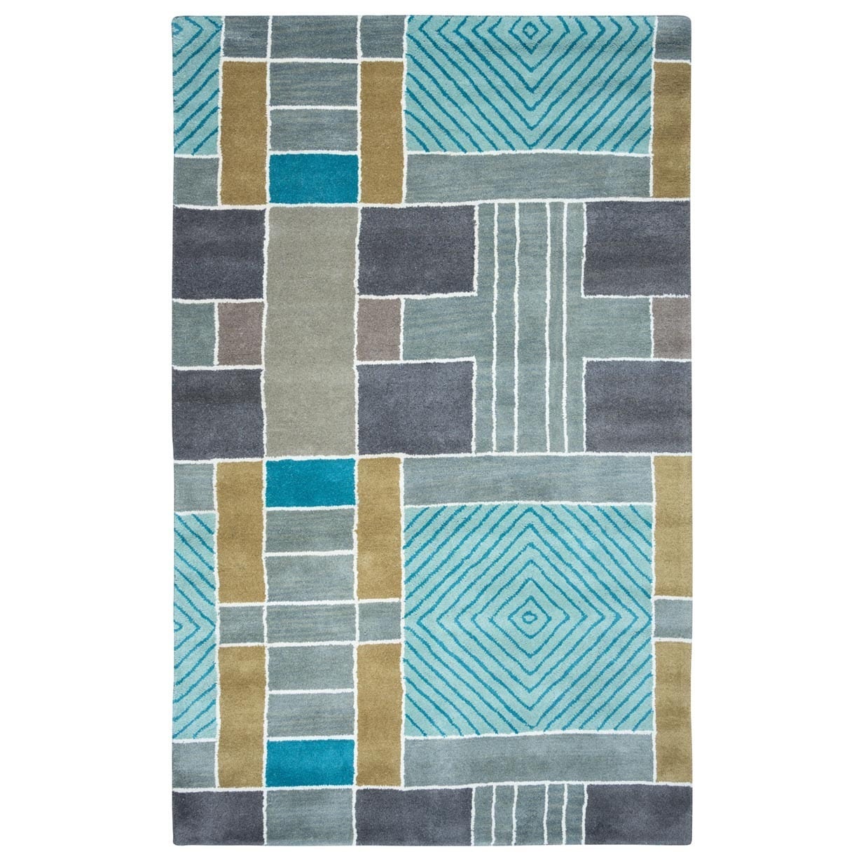 Transitional Rizzy Home VO2381 Volare Hand-Tufted Area Rug 8-Feet by 10-Feet Rust