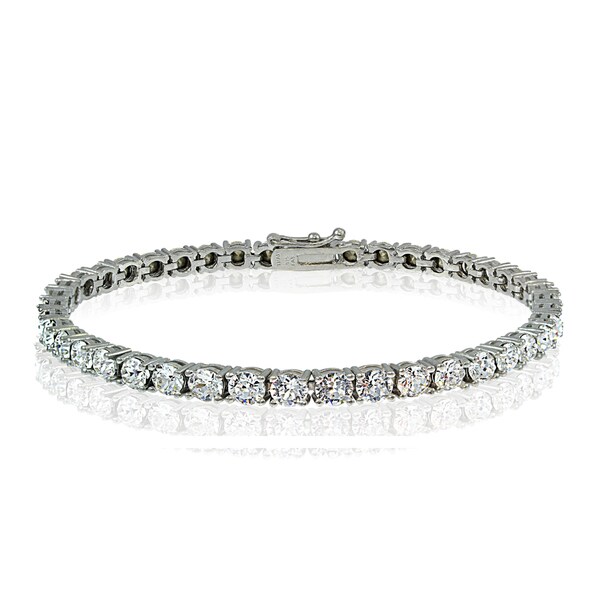 Crystal Ice Sterling Silver 3mm Swarovski Elements Classic Tennis ...
