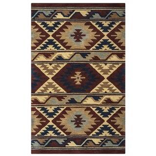 Ryder Collection Burgundy Southwest Diamonds Rug