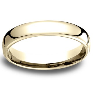 Benchmark 10K Yellow Gold 4.5mm European Comfort-Fit Wedding Band Ring Sizes 4-14 