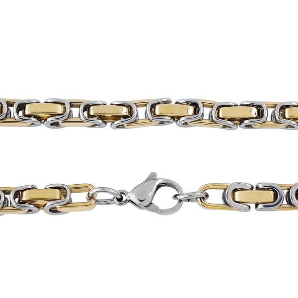 Crucible Stainless Steel Byzantine Chain Necklace (5mm) - 24 Inches - 24 inch