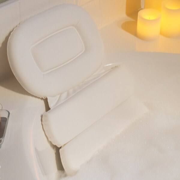 Shop Bath Luxury Comfort White Vinyl Bathtub Pillow With Relaxing