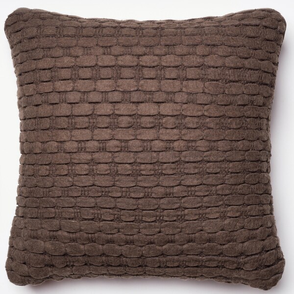 Shop Rhythm Brown Felted Wool 22inch Throw Pillow or Pillow Cover