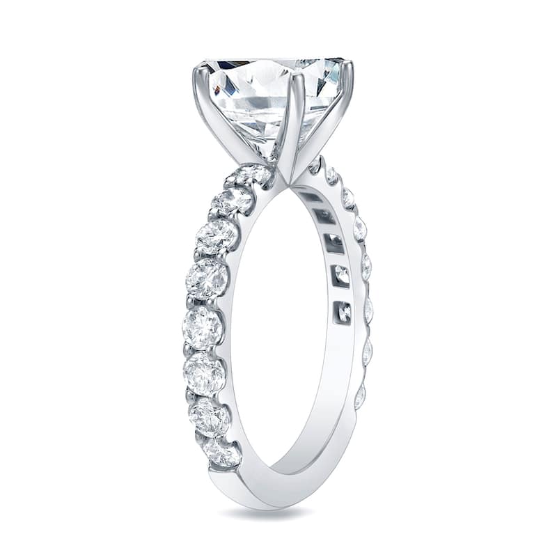 Auriya 14k Gold 1 3/4ctw Asscher Diamond Engagement Ring Certified (H-I, VS1-VS2)