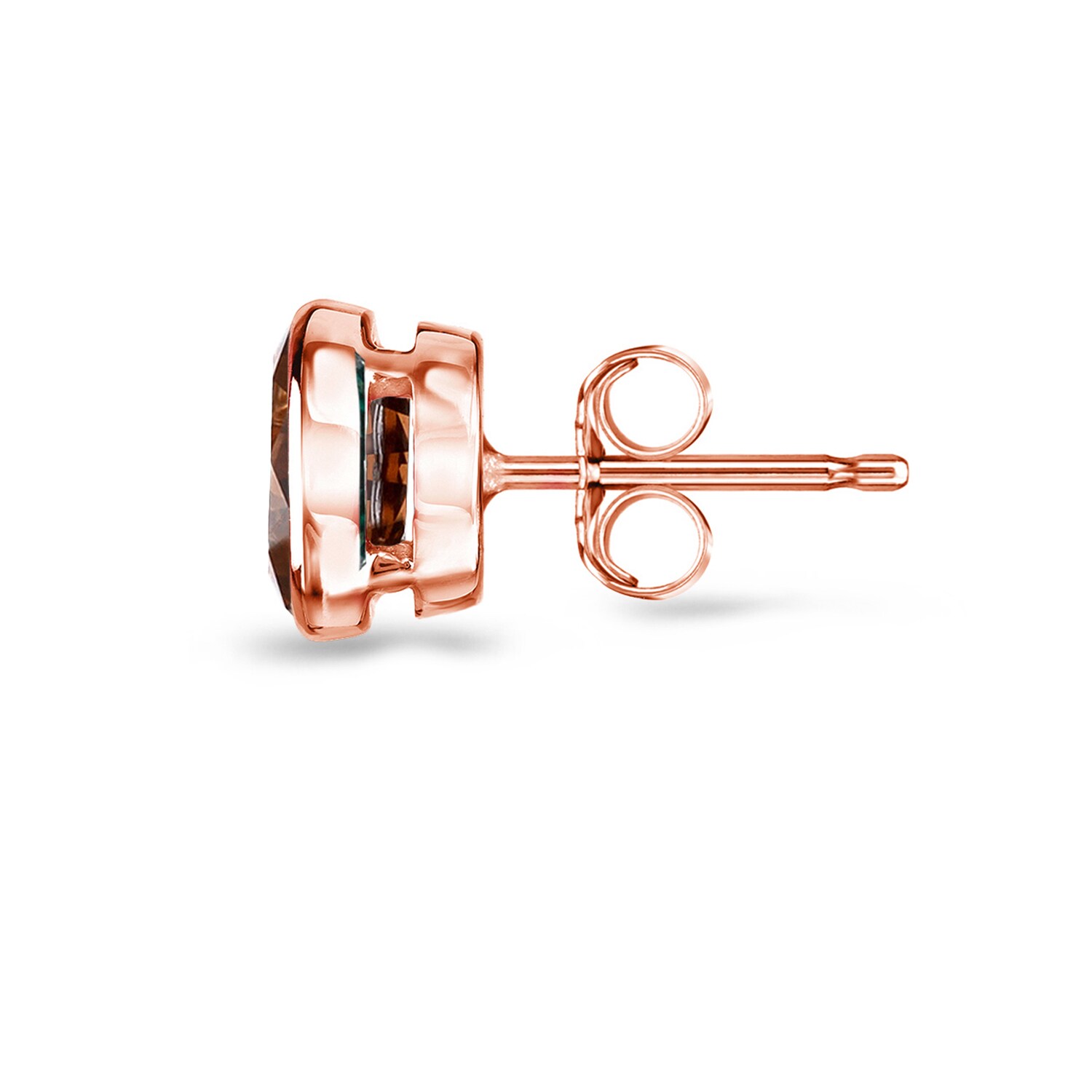 Auriya 14k Rose Gold 1 2 To 2ctw Bezel Set Brown Diamond Stud Earrings Auriya 14k Rose Gold 1 2 To 2ctw Bezel Set Brown Diamond Stud Earrings