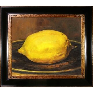 Edouard Manet 'the Lemon' Hand Painted Framed Canvas Art - Bed Bath 