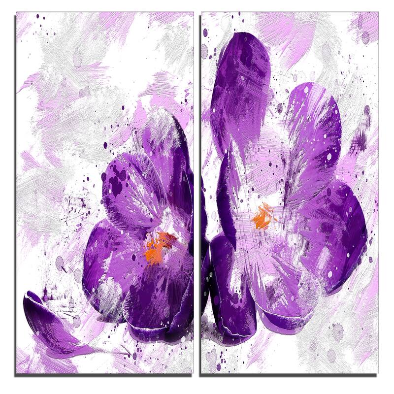 Design Art Blooming Purple Flower Canvas Art Print 40Wx40H Inches design-art-blooming-purple-flower-canvas-art-print-40wx40h-inches