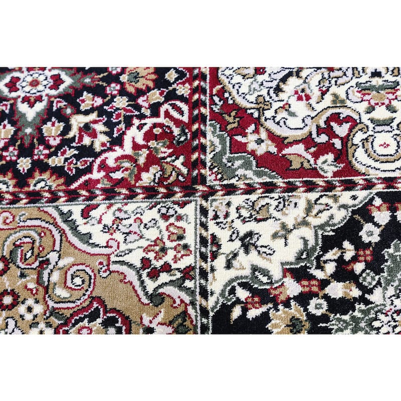 Linon Persian Treasures Bakhtiari Oriental Polypropylene Square Area Rug