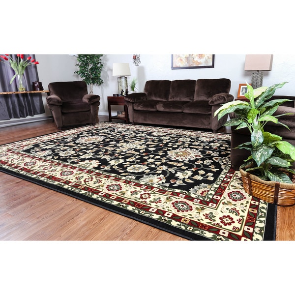 Linon Persian Treasures Isfahan Floral Polypropylene Rectangular Area Rug
