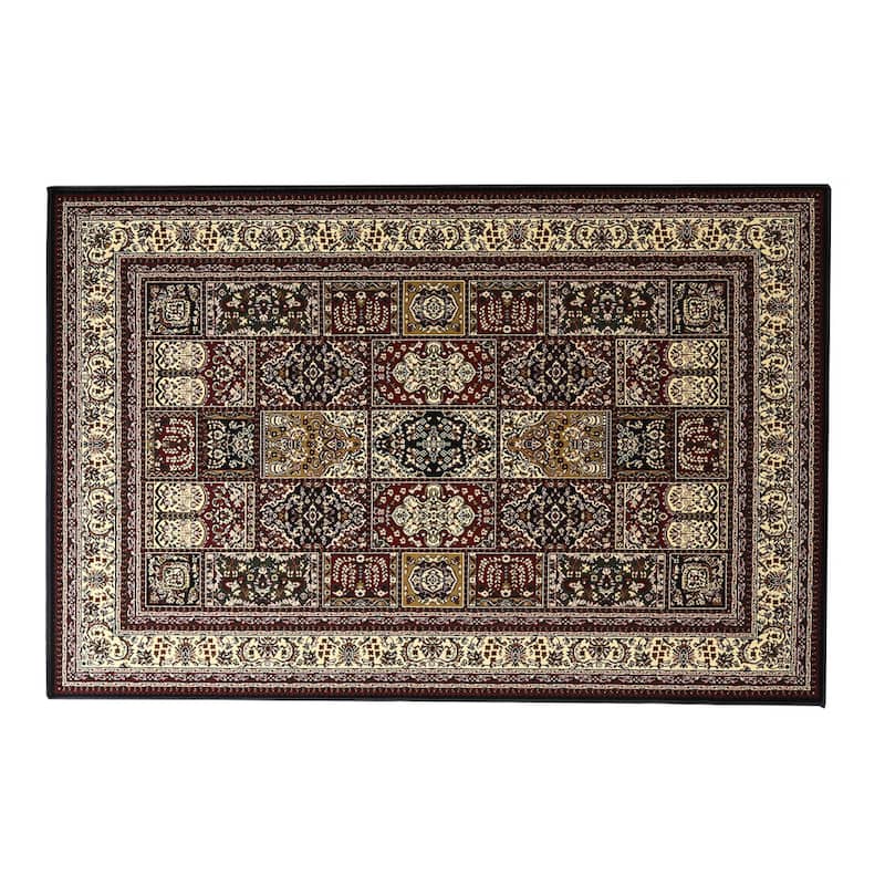 Linon Persian Treasures Bakhtiari Oriental Polypropylene Square Area Rug