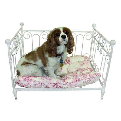 Antique White Iron Pet Day Bed