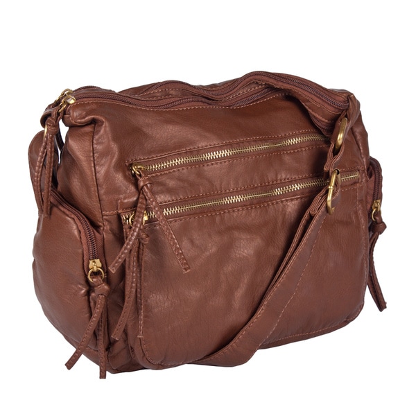 Bueno 'Broadway' Vegan Leather Satchel Handbag - Overstock Shopping ...