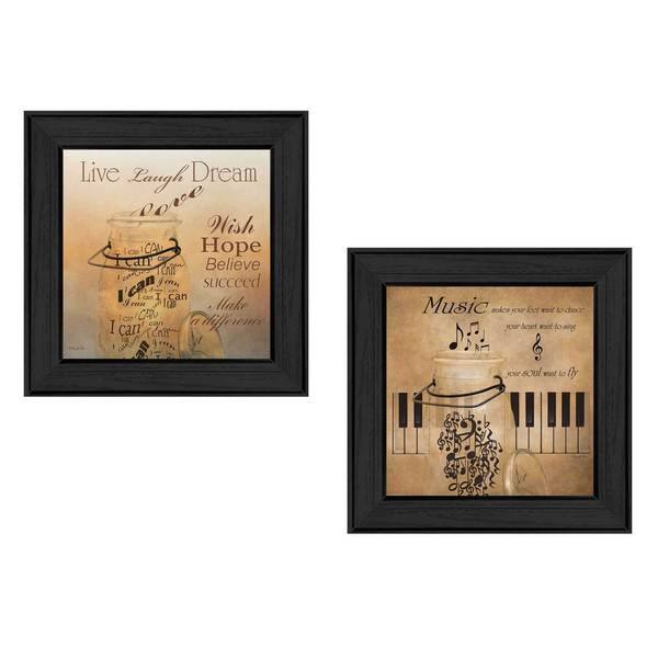 Shop Music Collection By Robin Lee Vieira Printed Wall Art Ready To Hang Framed Poster Black Frame Overstock 10364519